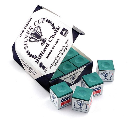 Silver cup cue - silver, chalk